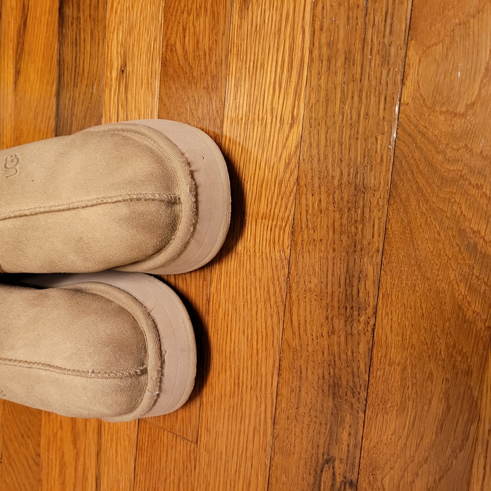 UGG Tasman  Tan Suede Slip-On Mules